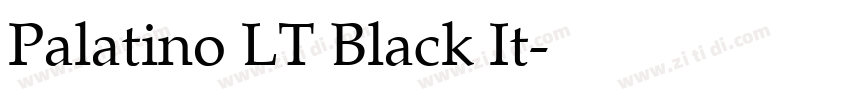 Palatino LT Black It字体转换